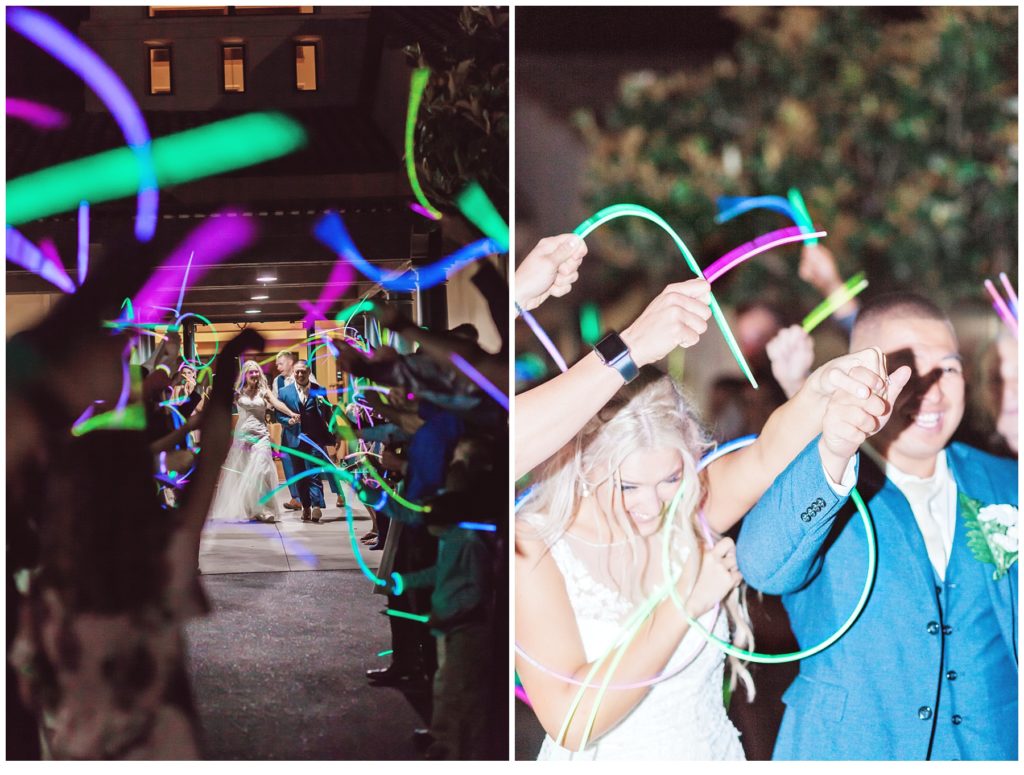 GLOW STICK WEDDING EXIT