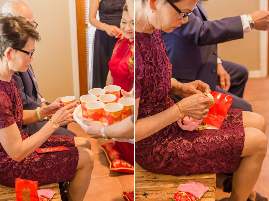 Chinese tea ceremony at wedding