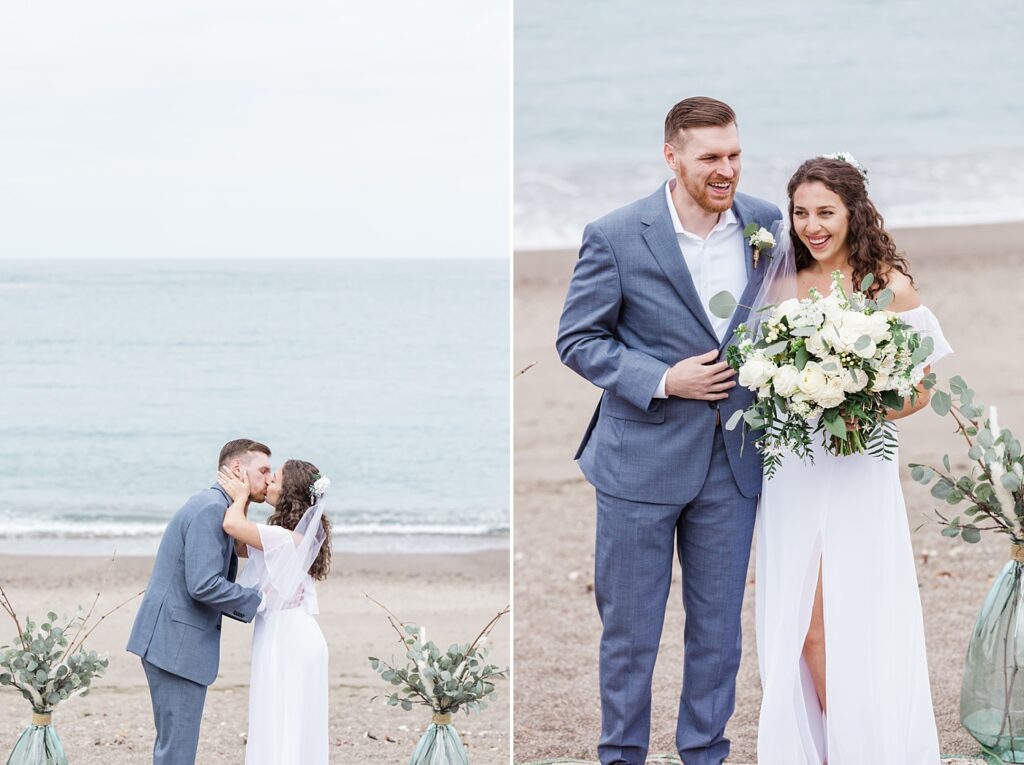 california beach elopement