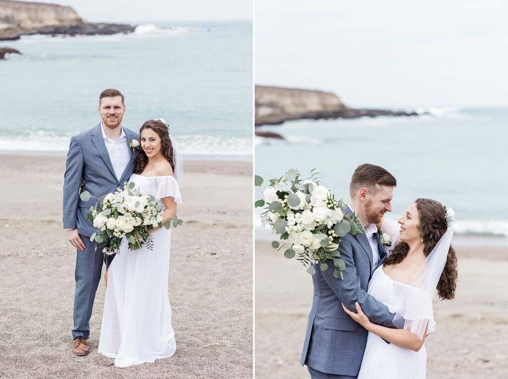 california beach elopement