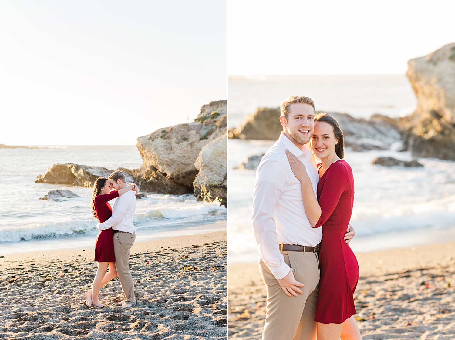 California beach engagement session