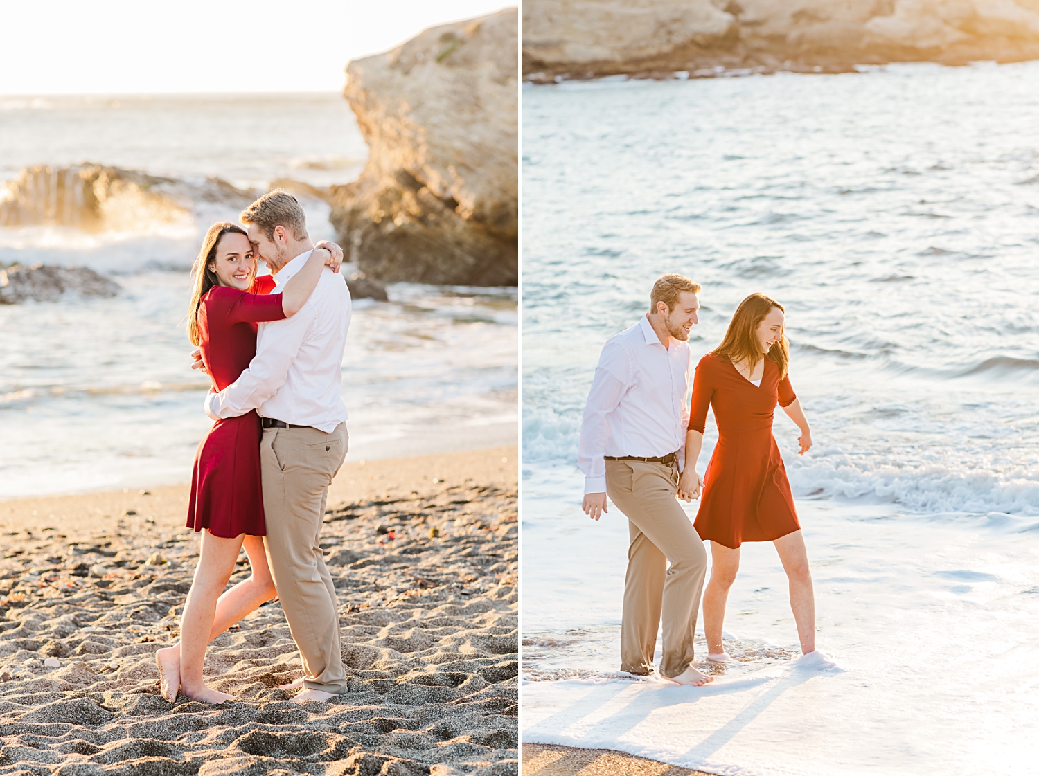 California beach engagement session