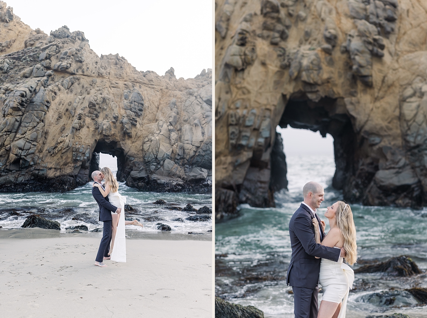 pfieffer beach engagement photos