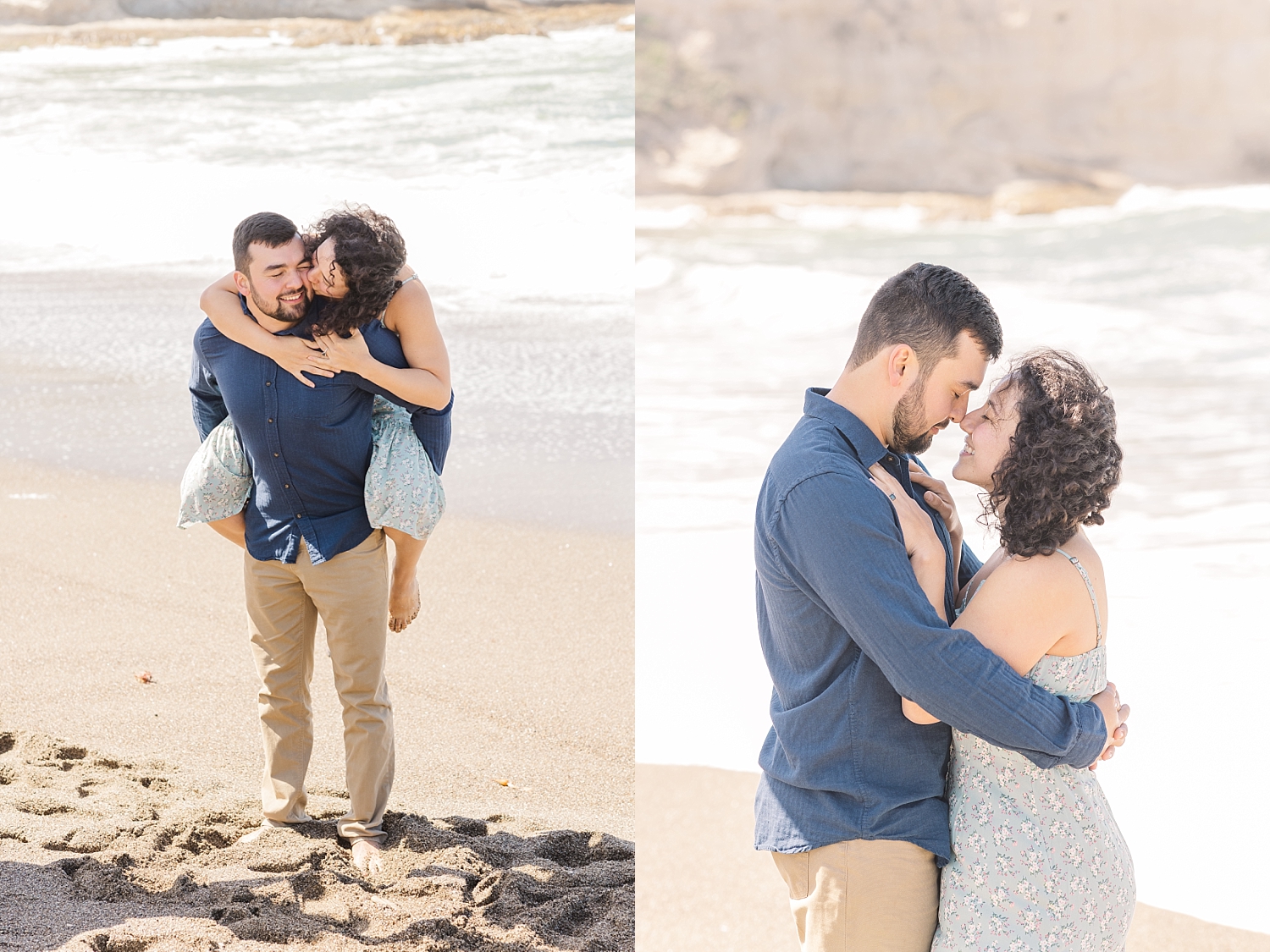 beach engagement photos